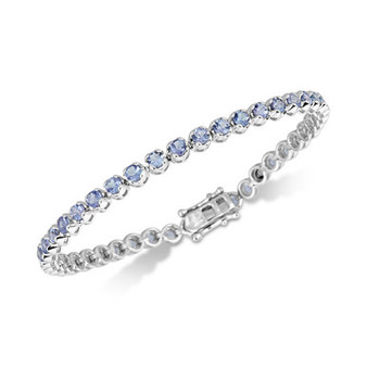 Tanzanite Link Bracelet (4 ct. t.w.) in Sterling Silver