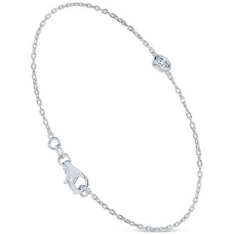 Diamond Bezel Chain Bracelet (1/5 ct. t.w.) in 14k White or Yellow Gold