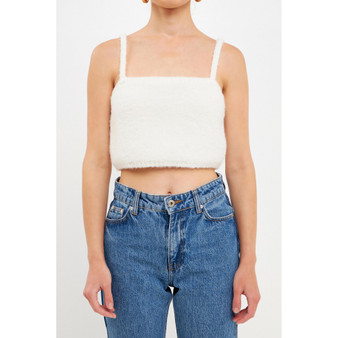 Women's Fuzzy Knit Tank Top