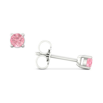 Lab-Created Pink Diamond Stud Earrings (1/4 ct. t.w.) in Sterling Silver