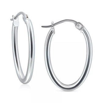 Polished Oval Small Hoop Earrings, 20mm, Created for Macy's