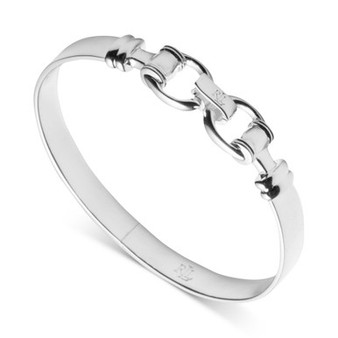 Horsebit Bangle Bracelet in Sterling Silver