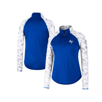 Women's Royal Air Force Falcons OHT Military-Inspired Appreciation Flash Arctic Camo Raglan Quarter-Zip Jacket