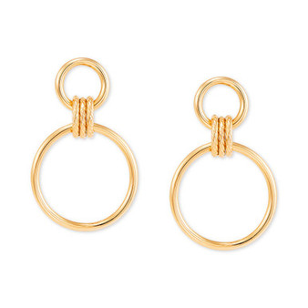 Doorknocker Drop Earrings in 10k Gold