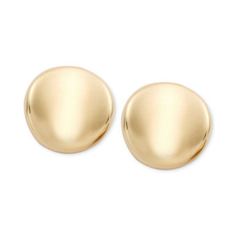 Disc Stud Earrings in 14k Gold