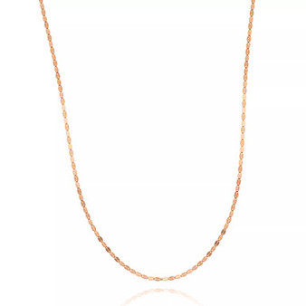 14K White or Rose Gold Smashed 20" Chain
