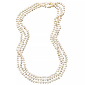 100" Cultured Freshwater Pearl Endless Strand Necklace (7-8mm)