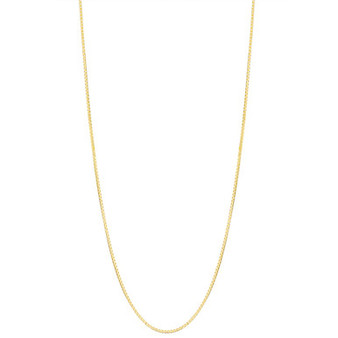 16" Box Chain Necklace (3/4mm) in14k Gold