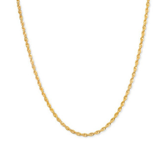 Sparkle Rope 18" Chain Necklace (2mm) in 14k Gold