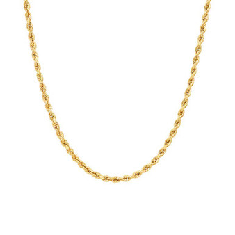 Rope Link 22" Chain Necklace in 10k Gold