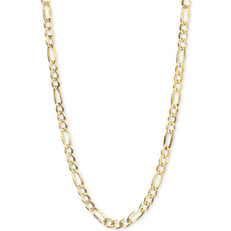 Figaro Link 24" Chain Necklace in 14k Gold