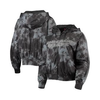 Women's Black Chicago Bears Galaxy Full-Zip Windbreaker Hoodie Jacket