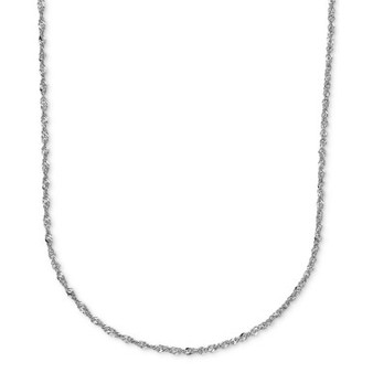 Perfectina 18" Chain Necklace (1-1/3mm) in 14k White Gold