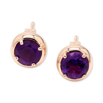 Amethyst Stud Earrings (1 ct. t.w.) in 14k Rose Gold