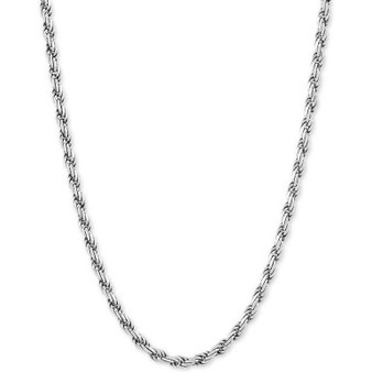 Rope Link 18" Chain Necklace in 18k Gold-Plated Sterling Silver