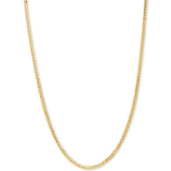 Wheat Link 22" Chain Necklace in 14k Gold