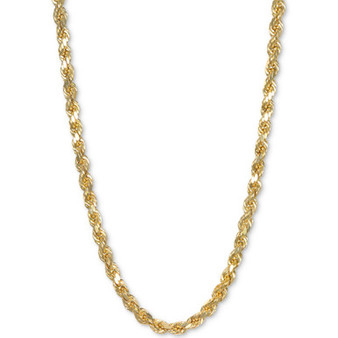 22" Rope Chain Necklace in 14k Gold