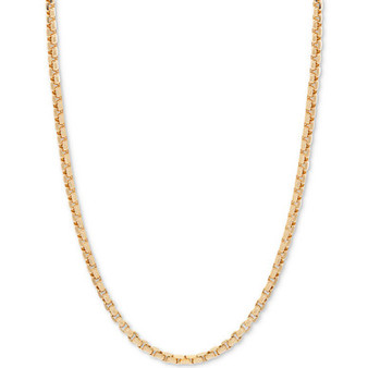 18" Round Box Link Chain Necklace (1-1/2 mm) in 14k Gold