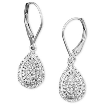 Diamond Teardrop Earrings (1/2 ct. t.w.) in 14k White, Yellow or Rose Gold, Created for Macy's