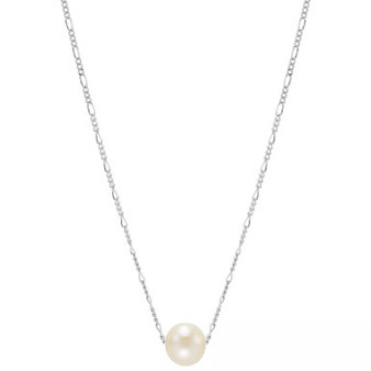 Cultured Freshwater Pearl (8mm) Solitaire 18" Pendant Necklace in 14k Gold-Plated Sterling Silver