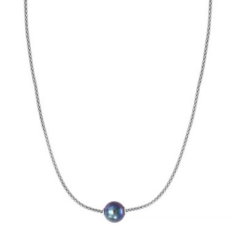EFFY® White Cultured Freshwater Pearl Pendant Necklace in Sterling Silver, 16" + 2" extender (Also available in gray)