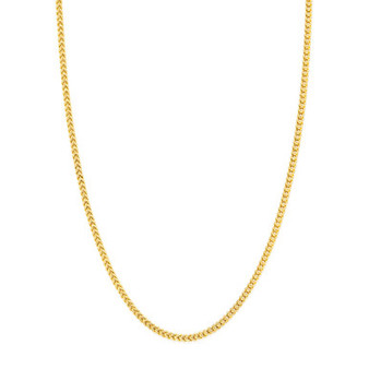 14K Yellow Gold Diamond Cut 1.85 mm Franco  22" Chain