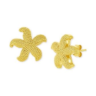 Beaded Starfish Stud Earrings in 14k Gold, Created for Macy's