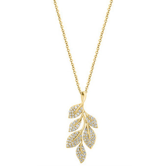 EFFY® Diamond Pavé Vine 18" Pendant Necklace (1/2 ct. t.w.) in 14k Gold