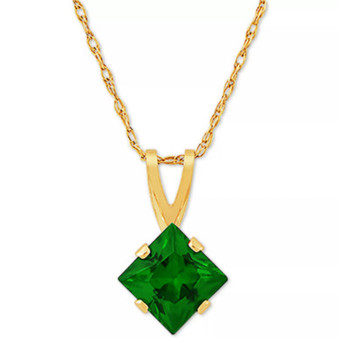 Gemstone 18" Pendant Necklace in 14k Gold