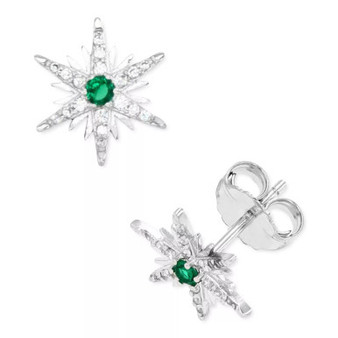 Cubic Zirconia Star Stud Earrings