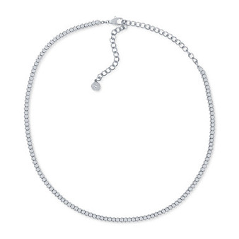 Diamond Choker Necklace (4 ct. t.w.) in 14k White Gold, 11-1/2 + 4" extender