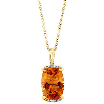 EFFY® Citrine (5-3/4 ct. t.w.) & Diamond (1/20 ct. t.w.) 18" Pendant Necklace in 14k Gold