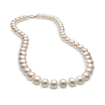 Cultured Freshwater Pearl (8-1/2mm) Strand in 14k Gold
