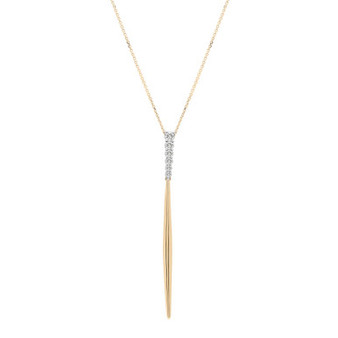 Diamond Spike 18" Pendant Necklace (1/4 ct. t.w.) in 14k Gold, Created for Macy's