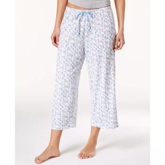 Women's Sleepwell Printed Knit Capri Pajama Pant Made with Temperature Regulating Technology