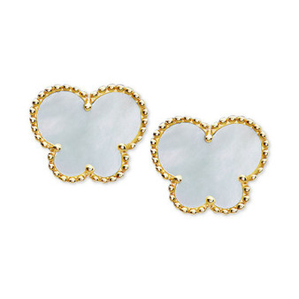 EFFY® Mother-of-Pearl Butterfly Stud Earrings in 14k Gold