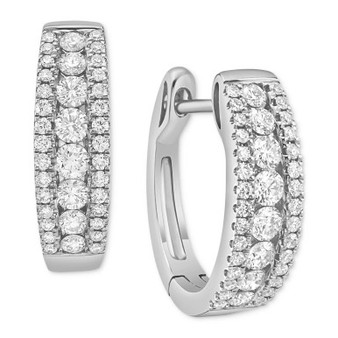 Diamond Small Hoop Earrings (3/4 ct. t.w.)