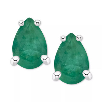 Sapphire Stud Earrings (1 ct. t.w.) in 14k White Gold (Also in Ruby & Emerald)