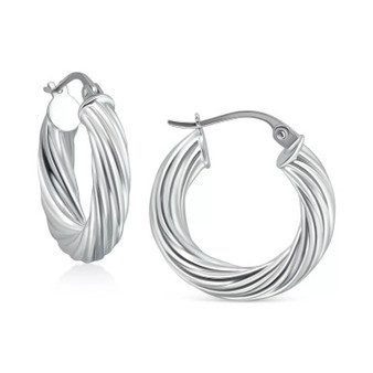 Wide Twist Small Hoop Earrings, 20mm, Created for Macy's