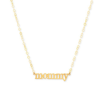 Mommy 18" Pendant Necklace in 10k Gold
