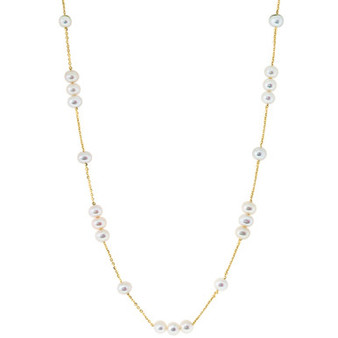 EFFY® Freshwater Pearl (6mm) 18" Collar Necklace in 14k Gold