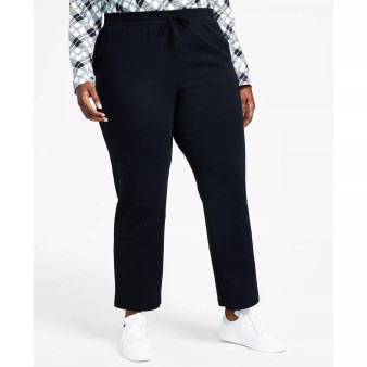 Plus Size Knit Drawstring Pants, Created for Macy's
