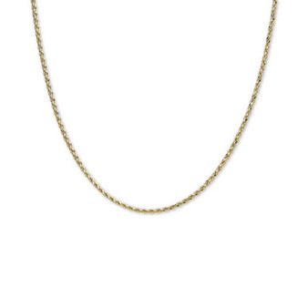 Diamond Rope Chain 18" Necklace in 10k Gold