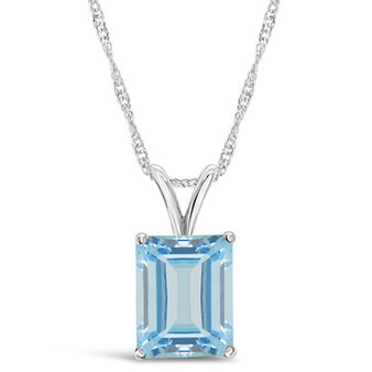 Topaz (4-1/4 ct. t.w.) Pendant Necklace in 14K White Gold