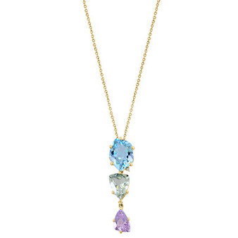 EFFY® Multi-Gemstone (7-3/4 ct. t.w.) & Diamond Accent 18" Pendant Necklace in 14k Gold