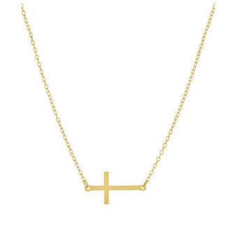 East-West Cross Pendant Necklace in 18k Gold-Plated Sterling Silver, 16" + 2" extender, Created for Macy's