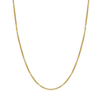 Box Link 18" Chain Necklace (0.5mm) in 18k Gold