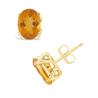 Citrine (2-3/8 ct. t.w.) Stud Earrings in 14K Yellow Gold