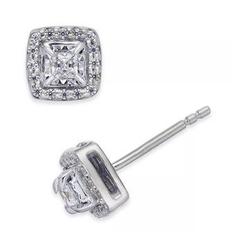 Diamond Square-Set Stud Earrings (1/4 ct. t.w.)