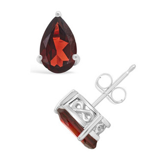 Garnet (2-1/5 ct. t.w.) Stud Earrings in 14K White Gold